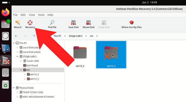 Hetman Partition Recovery: відновити віртуальну машину