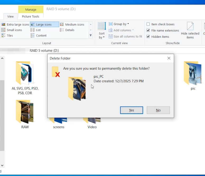 Deleting files from a SoftRAID array Deleting files from a SoftRAID array