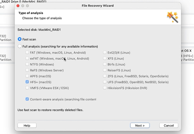 Hetman RAID Recovery: fast scan of the array Hetman RAID Recovery: fast scan of the array