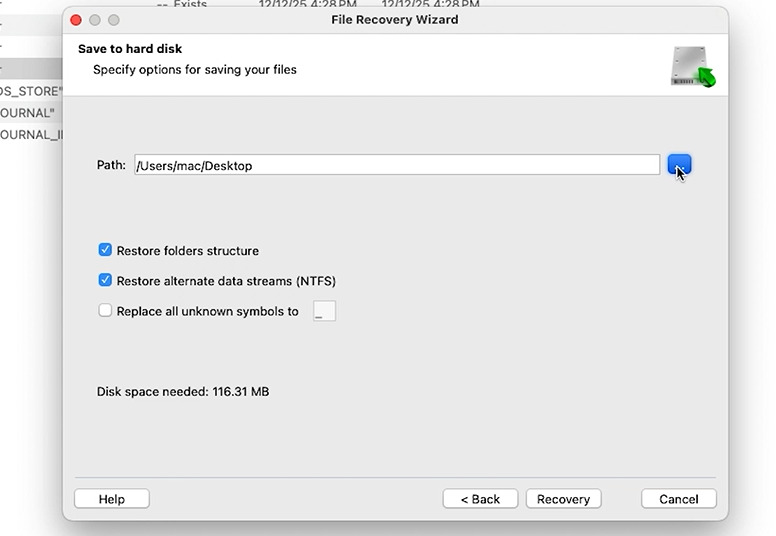 Hetman RAID Recovery: saving recovered data to a drive Hetman RAID Recovery: saving recovered data to a drive