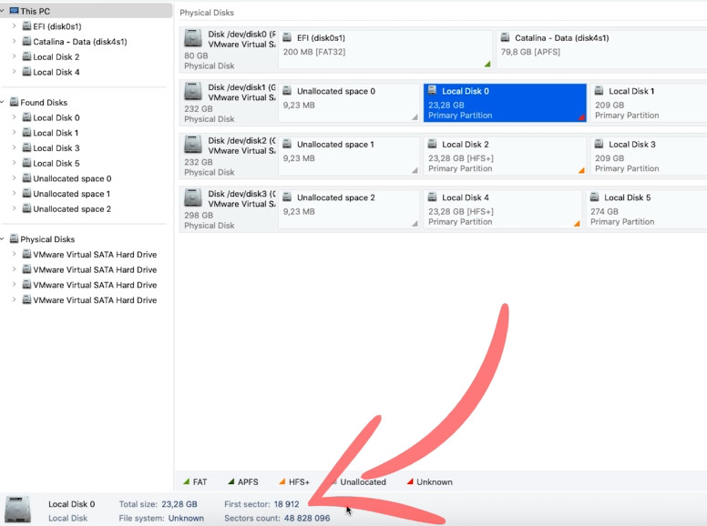 Hetman RAID Recovery: First sector and Number of sectors of the array disks