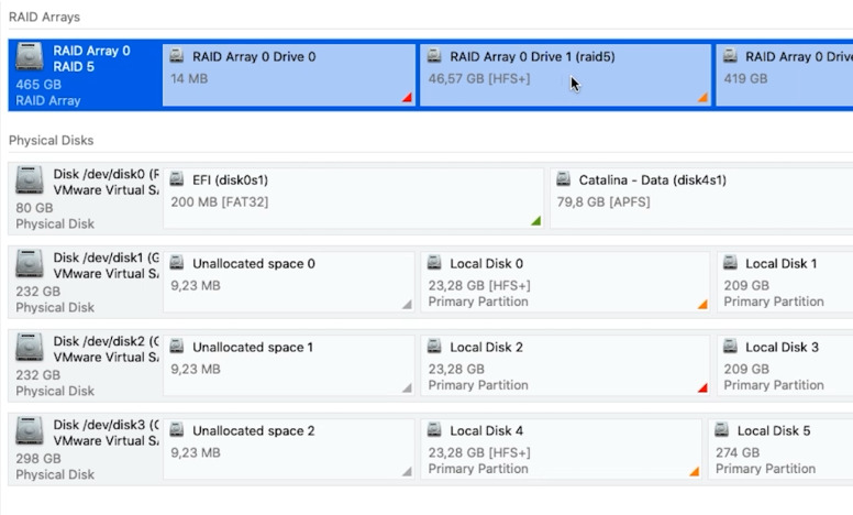 Hetman RAID Recovery: the array has appeared among other disks in the program
