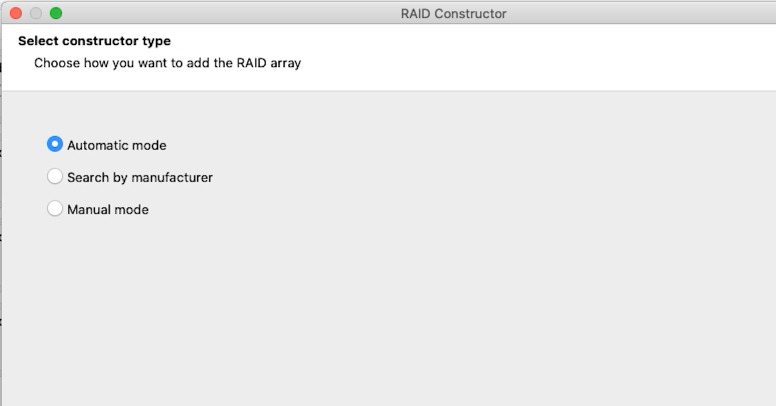 Hetman RAID Recovery: RAID constructor automatic mode