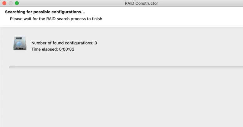 Hetman RAID Recovery: searching for the array in automatic mode