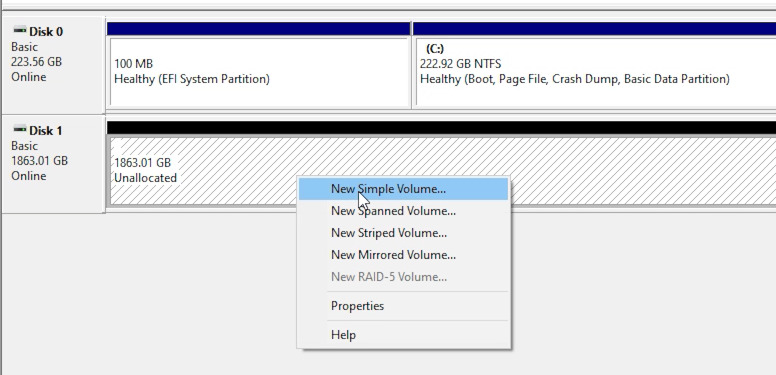 Areca ARC-1260: creating a partition on the array