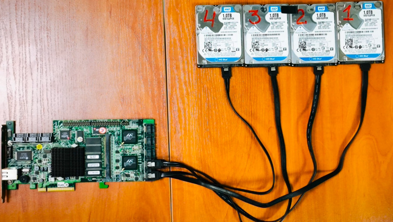 Areca ARC-1260: disk order in the array