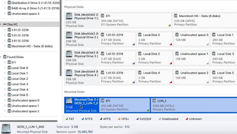 Hetman RAID Recovery: mounted virtual disk image Hetman RAID Recovery: mounted virtual disk image