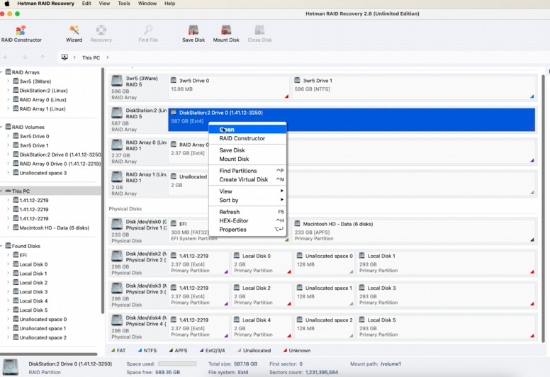 Hetman RAID Recovery: detected disks and reconstructed arrays Hetman RAID Recovery: detected disks and reconstructed arrays