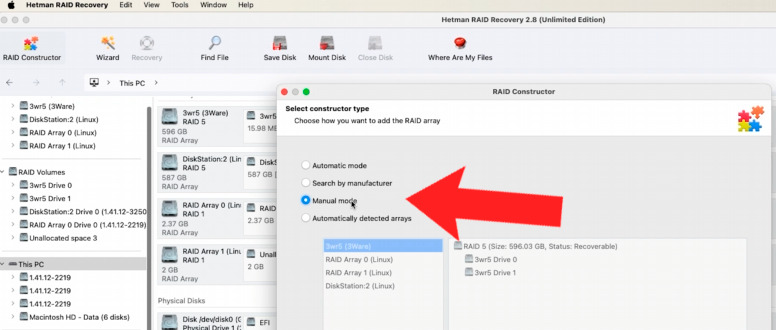 Hetman RAID Recovery: manual mode array recovery Hetman RAID Recovery: manual mode array recovery