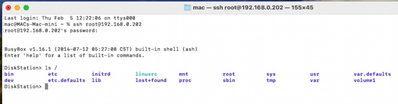 View the contents of the NAS root directory View the contents of the NAS root directory