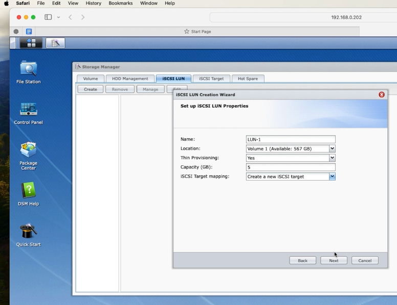 Set Up iSCSI LUN Properties Set Up iSCSI LUN Properties