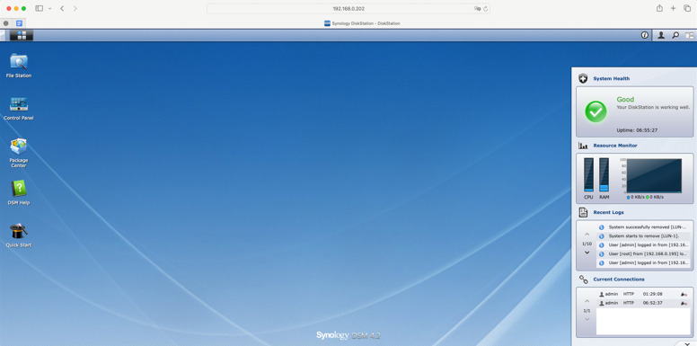 Synology DS409: DiskStation Manager Synology DS409: DiskStation Manager