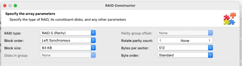 Hetman RAID Recovery: entering basic array parameters Hetman RAID Recovery: entering basic array parameters