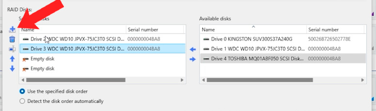 Hetman RAID Recovery: Add empty disk