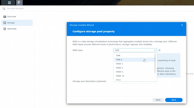 DSM – Storage Manager - Storage Creation Wizard