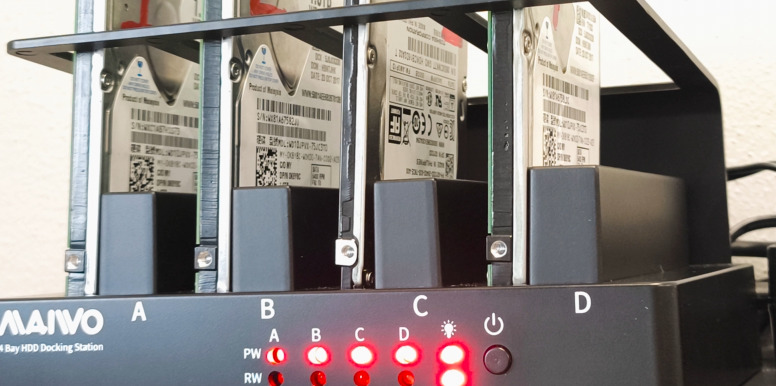 Connect the drives to the computer via SATA ports or use a docking station