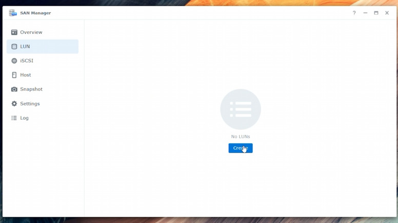 SAN Manager: LUN - Create