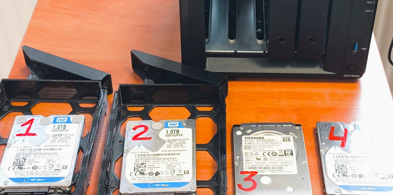Record the exact sequence of drives in the RAID array
