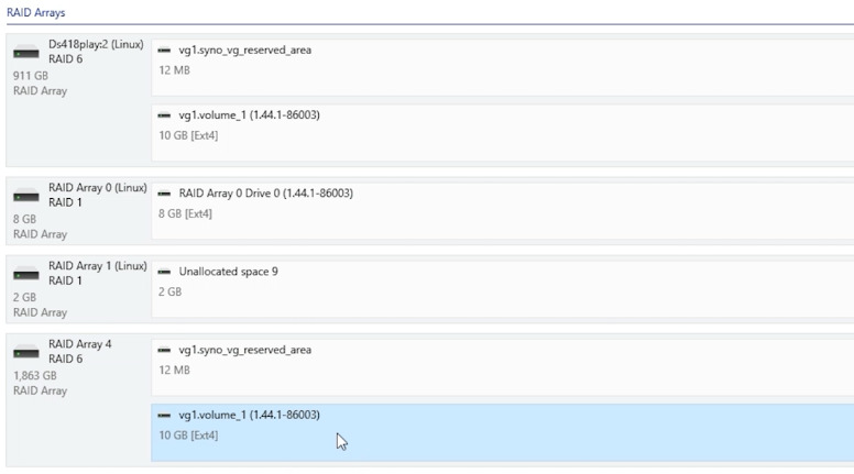 Hetman RAID Recovery: detected LUN on the program main screen