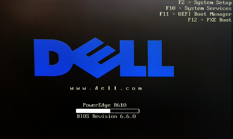 Экран загрузки Dell PowerEdge R610 Экран загрузки Dell PowerEdge R610