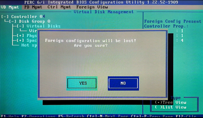 PERC 6/i: Foreign Config PERC 6/i: Foreign Config