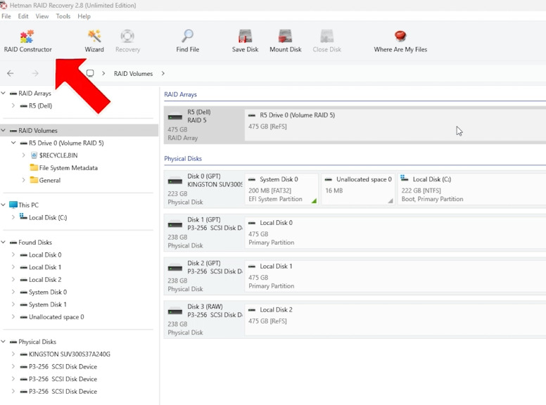 Hetman RAID Recovery: используйте RAID Constructor Hetman RAID Recovery: используйте RAID Constructor