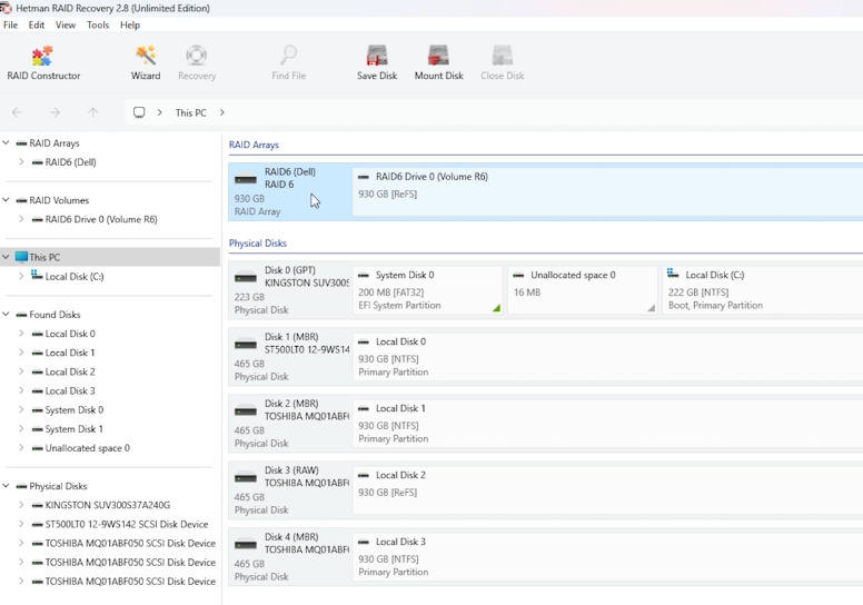 Hetman RAID Recovery: контроллер PERC 6/i обнаружен Hetman RAID Recovery: контроллер PERC 6/i обнаружен