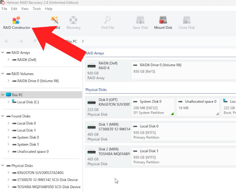 Hetman RAID Recovery: запустите RAID Constructor для восстановления RAID 6 Hetman RAID Recovery: запустите RAID Constructor для восстановления RAID 6
