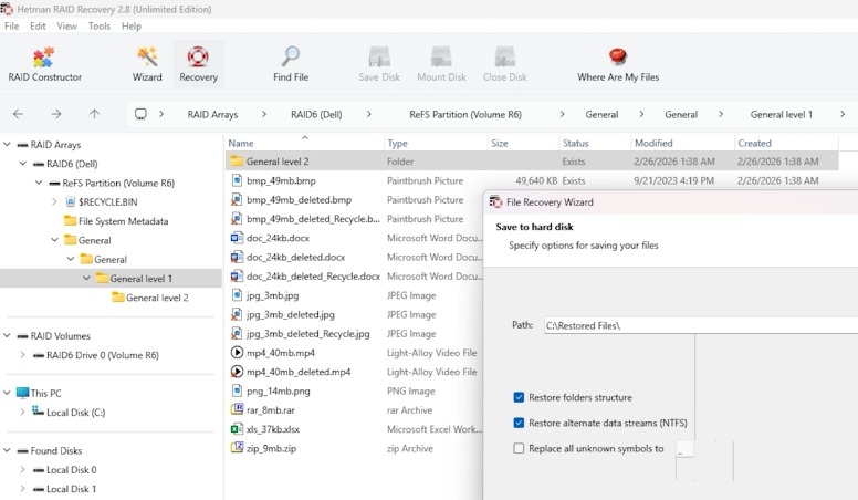 Hetman RAID Recovery: укажите путь на исправный диск Hetman RAID Recovery: укажите путь на исправный диск