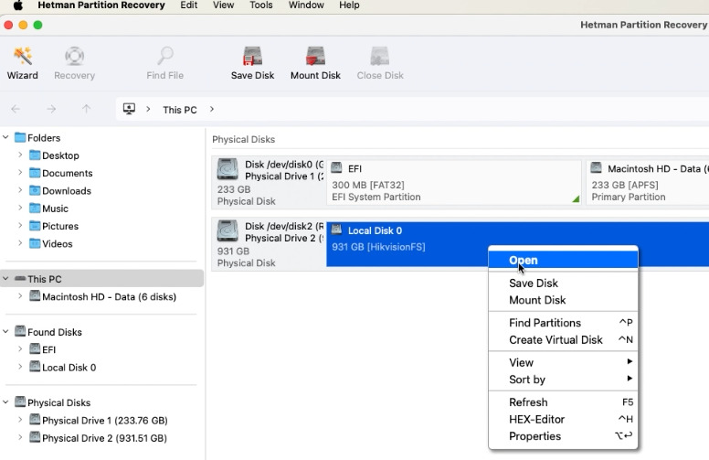 Hetman Partition Recovery: disk with HikvisionFS file system Hetman Partition Recovery: disk with HikvisionFS file system