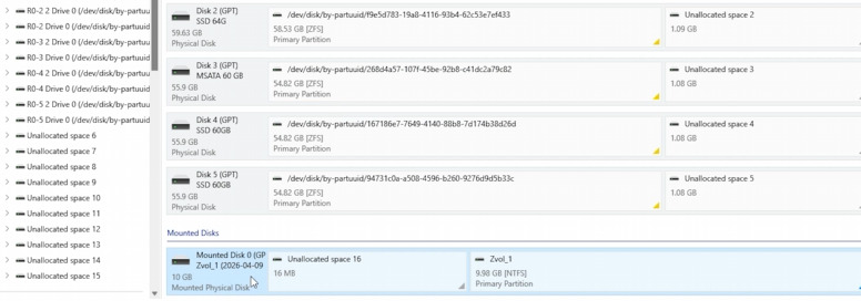 Hetman RAID Recovery: mounted ZVOL snapshot in the application Hetman RAID Recovery: mounted ZVOL snapshot in the application