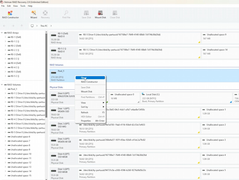 Hetman RAID Recovery: scanning ZFS pool Hetman RAID Recovery: scanning ZFS pool