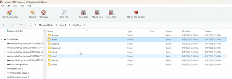 Hetman RAID Recovery: content of mounted ZFS pool snapshot Hetman RAID Recovery: content of mounted ZFS pool snapshot