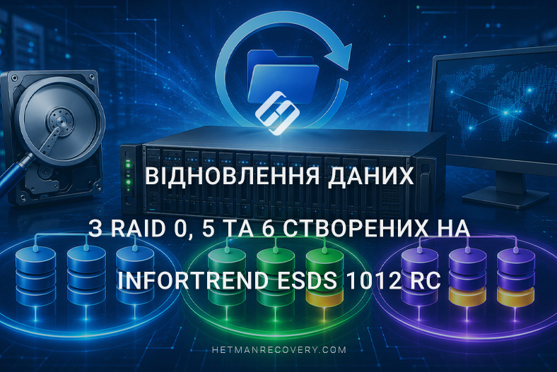 Відновлення даних з RAID 0, 5 та 6 створених на Infortrend ESDS 1012 RC