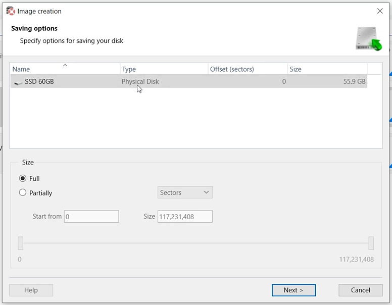 Hetman RAID Recovery: إعدادات إنشاء صورة القرص Hetman RAID Recovery: إعدادات إنشاء صورة القرص
