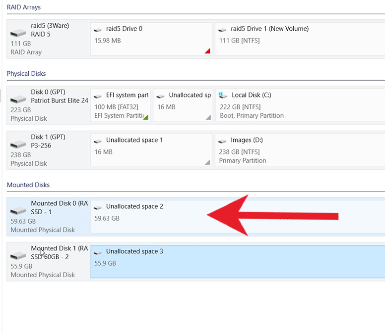 Hetman RAID Recovery: صور الأقراص المركبة Hetman RAID Recovery: صور الأقراص المركبة