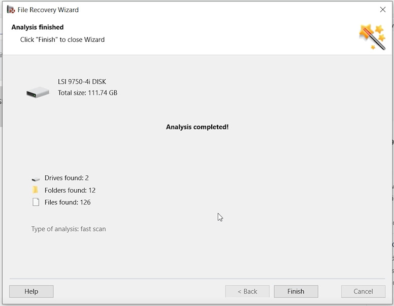 Hetman Partition Recovery: анализ диска завершён Hetman Partition Recovery: анализ диска завершён