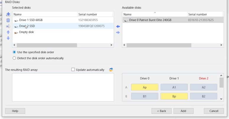 Hetman RAID Recovery: установка порядка дисков в RAID Constructor Hetman RAID Recovery: установка порядка дисков в RAID Constructor