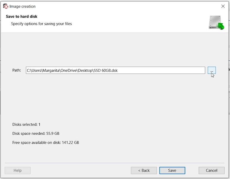 Hetman RAID Recovery: папка для сохранения образа диска на жёсткий диск Hetman RAID Recovery: папка для сохранения образа диска на жёсткий диск