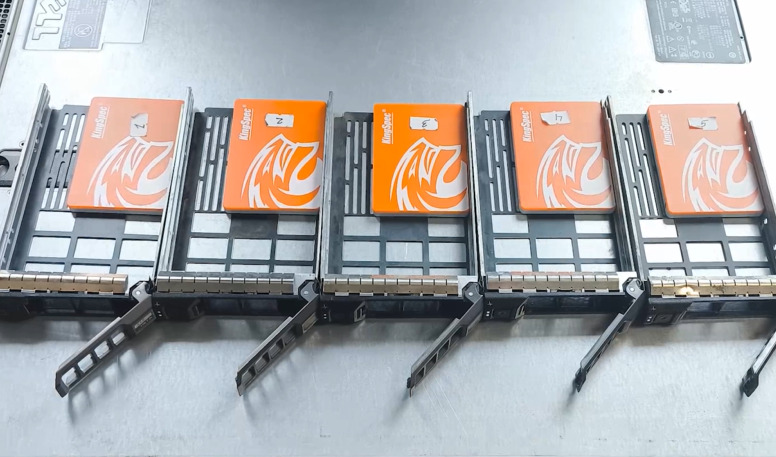 Disks removed from server Disks removed from server