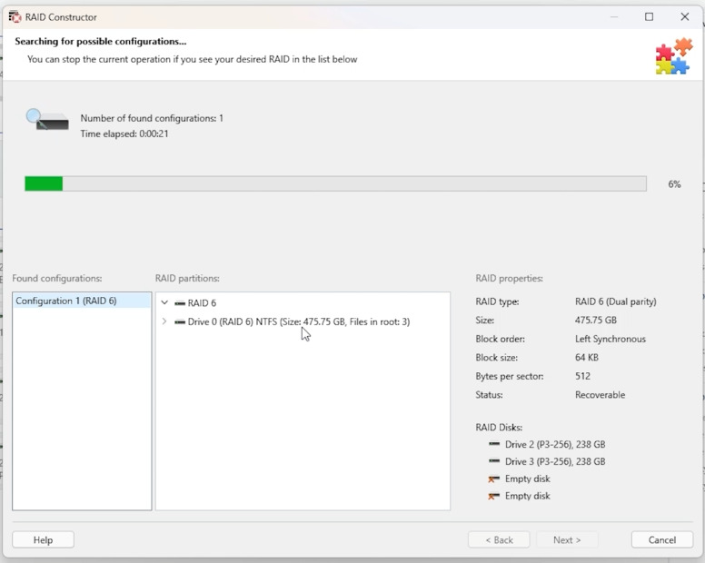 Hetman RAID Recovery: функція Detect automatically