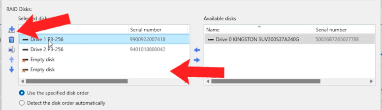 Hetman RAID Recovery: скористайтеся Add empty disk для імітації відсутнього накопичувача