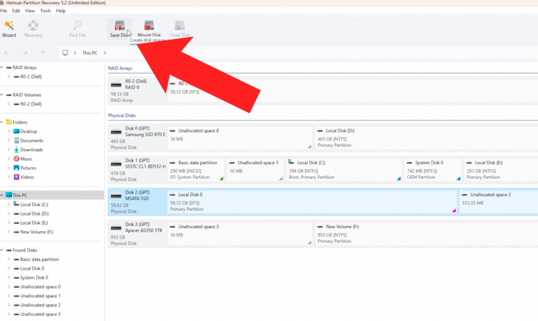 Hetman Partition Recovery: creating a disk image Hetman Partition Recovery: creating a disk image