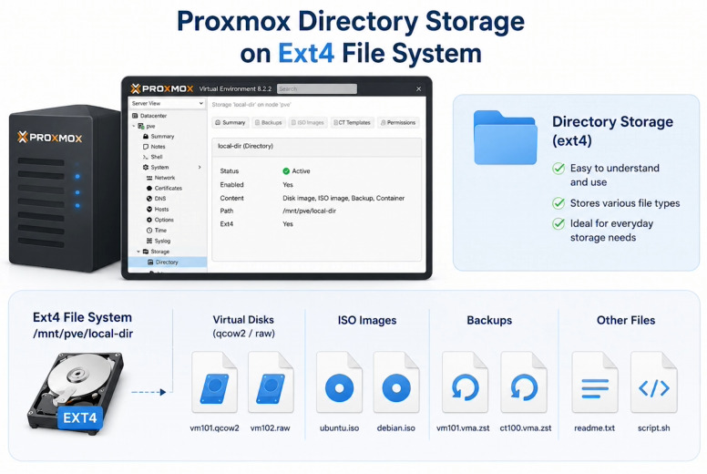 Proxmox Directory Storage - Ext4 Proxmox Directory Storage - Ext4