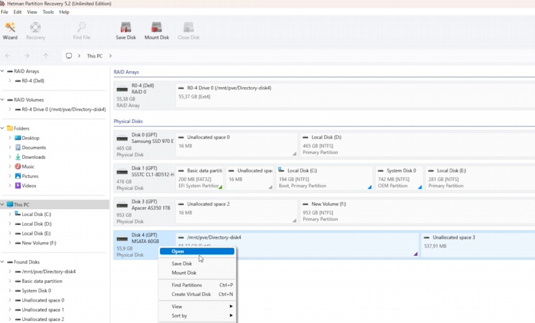Hetman Partition Recovery: scanning an Ext4 disk Hetman Partition Recovery: scanning an Ext4 disk