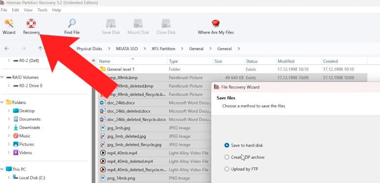 Hetman Partition Recovery: recovery of files from a scanned XFS disk Hetman Partition Recovery: recovery of files from a scanned XFS disk