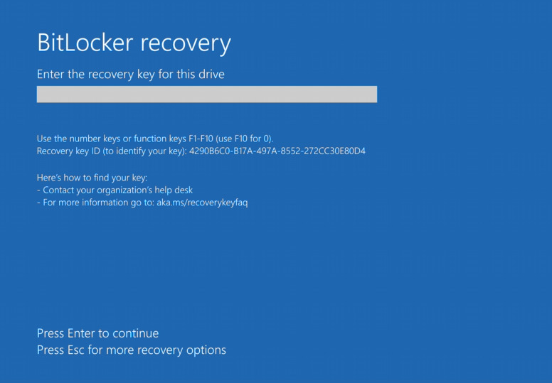 BitLocker blockierte den Zugriff auf das Systemlaufwerk