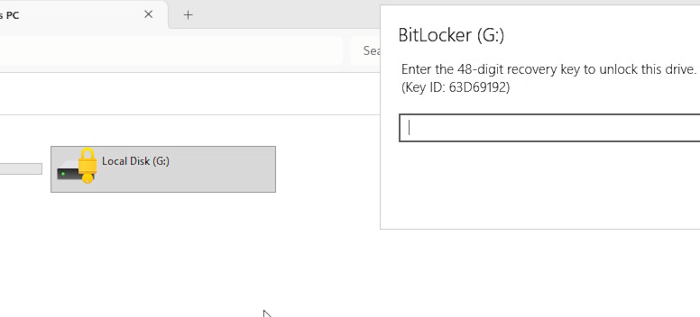Vollständig gesperrtes BitLocker-Volume