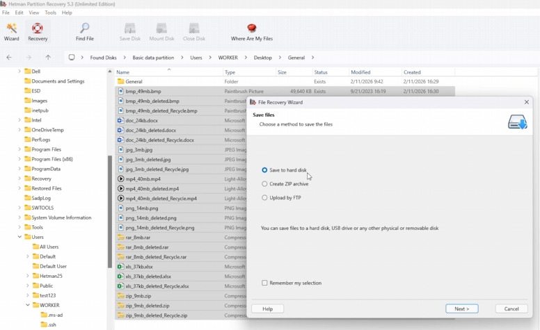 Hetman Partition Recovery: Speichern von Dateien von einem BitLocker-Laufwerk