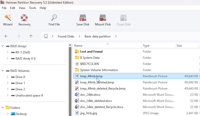 Hetman Partition Recovery: Dateien auf einem entsperrten BitLocker-Laufwerk